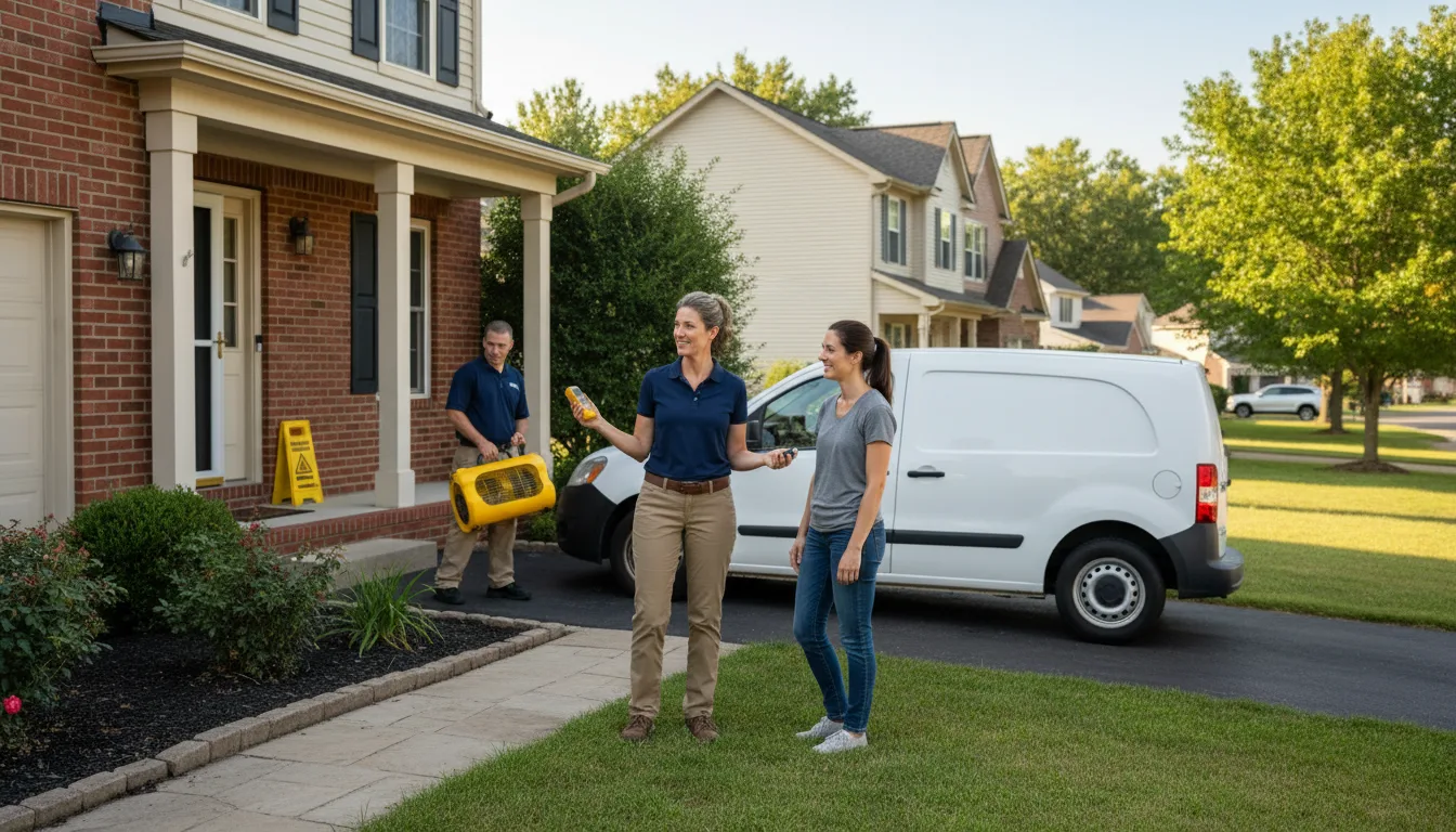Residential water damage restoration in Kennard, NE